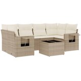  7-dijelni set vrtnih sofa od poliratana s jastucima bež | shoptok.hr
