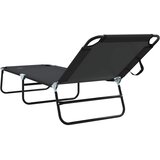  Sklopiva ležaljka za sunčanje 2 pcs Crna 188 x 57 x 86,5 cm | shoptok.hr