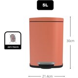 Spirella Jeklen koš za smeti s pedalom v barvi terakote 5 l Akira – | Shoptok.si