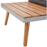 Bessagi Garden lounge garnitura lanciano, les akacije, siva, železo | Shoptok.si