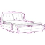 vidaXL Postelja z vzmetnico črna in bela 140x190 cm umetno usnje | Shoptok.si