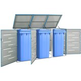  Spremište za tri kante za smeće 207 x 77,5 x 112,5 cm čelično | shoptok.hr