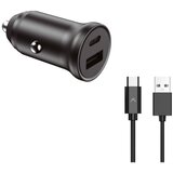 Ksix BXCRC20W SET AUTO PUNJAČ 20W USB-A+USB-C + KABL USB NA TIP C, Dužina 1M Cene