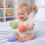  Set senzornih loptica za bebe pastelne boje 3 kom 6 cm | shoptok.hr