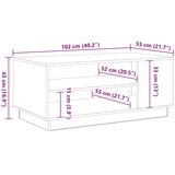  Kava Stol Crni hrast 102 x 55 x 43 cm Konstruirano drvo | shoptok.hr
