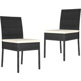 Maison Chic Vrtni jedilni stoli - Stol za vrt 2 kosa poli ratan črne barve JS285, (21878415) | Shoptok.si