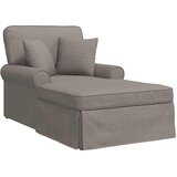  Ležaljka s suknjom s jastukom 3 pcs Sivo-smeđa tkanina | shoptok.hr