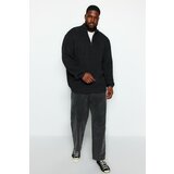 Trendyol Plus Size Sweater - Black - Regular fit cene