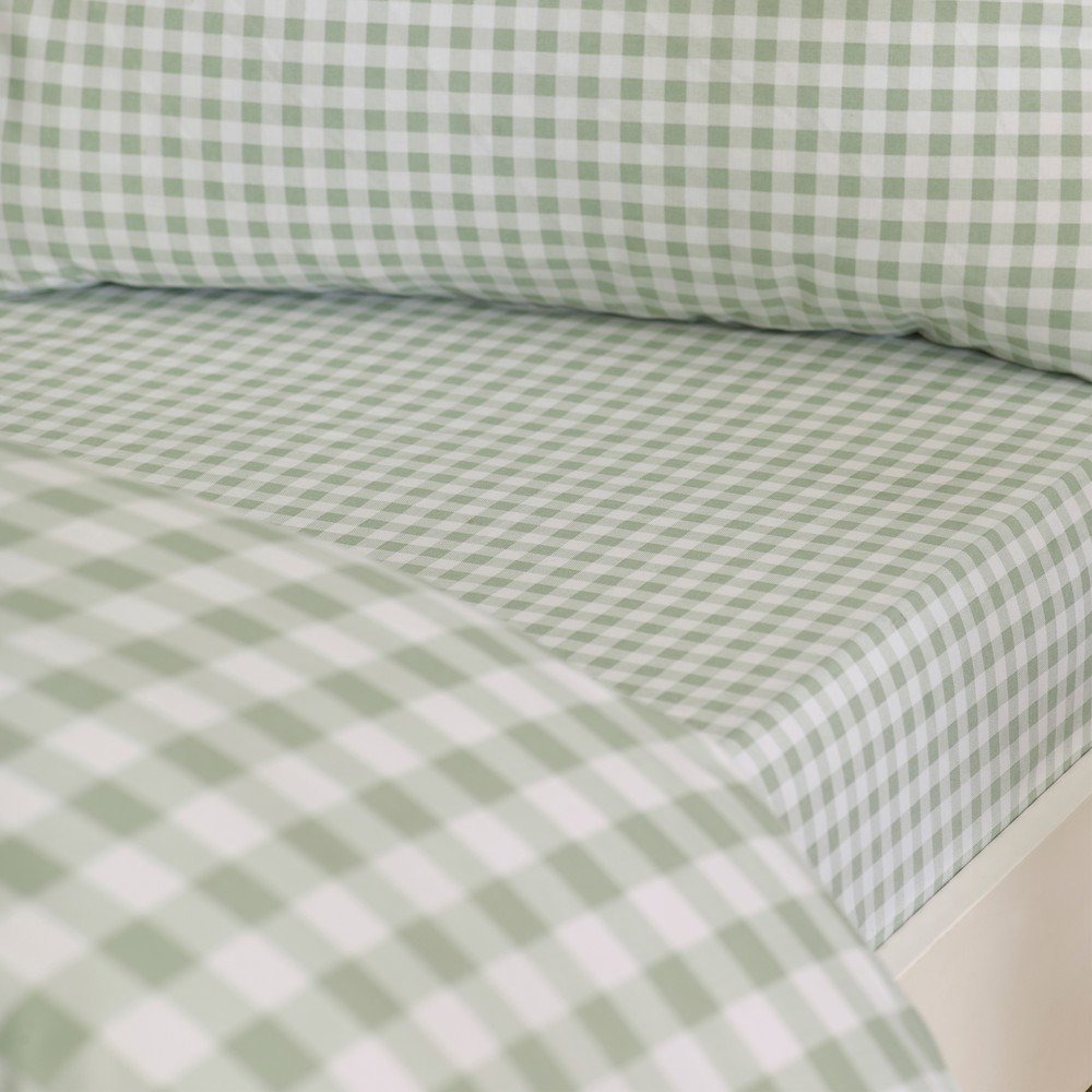 Catherine Lansfield Zelena 3-dijelna posteljina za bračni krevet 200x200 cm Bamford Gingham Check – | shoptok.hr