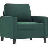  Fotelja s tabureom tamnozelena 60 cm baršunasta | Eponuda.com