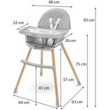 Baby Mix stolček za hranjenje Freya siv | Shoptok.si