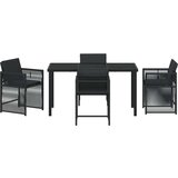  Set za vrtni blagovanjem s jastučićima Crni Poli Ratan | shoptok.hr