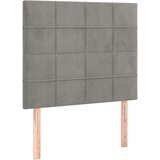  box spring s madracem LED svjetlosivi 90x200 cm baršun | shoptok.hr