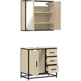 vidaXL 2-dijelni set kupaonskog namještaja boja hrasta sonome drveni | shoptok.hr