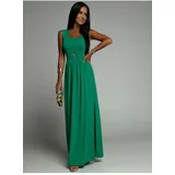 Fasardi Green maxi dress with cut-outs