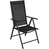  9-dijelni sklopivi vrtni blagovaonski set od aluminija crni | shoptok.hr