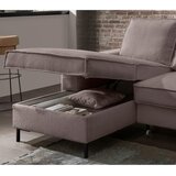 P & B KOTNA SEDEŽNA GARNITURA, rebrasti žamet sivorjava | Shoptok.si