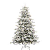 vidaXL Umetno Zložljivo Božično Drevo Bela 240 cm PE in PVC | Shoptok.si
