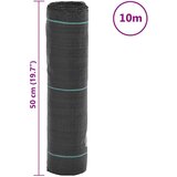 vidaXL Membrana proti plevelu črna 0,5x10 m PP | Shoptok.si