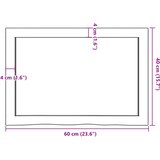  Kupaonska radna ploča tamnosmeđa 60x40x(2-6) cm tretirano drvo | shoptok.hr
