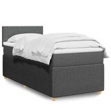  Krevet s oprugama i madracem tamnosivi 100 x 200 cm od tkanine | shoptok.hr