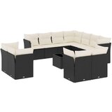 vidaXL 12-dijelni set vrtnih sofa od poliratana s jastucima crni | shoptok.hr