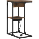 vidaXL Nočna omarica Dimljen hrast 41.5 x 26 x 60.5 cm Konstruiran les | Shoptok.si