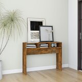 Maison Chic konzolna miza - miza ob steni dimljeni hrast 105x30x80 cm konstruiran les, (21785924) | Shoptok.si