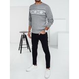 DStreet Sweter męski w śnieżynki szary | Shoptok.si
