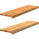 vidaXL Prozorske klupice 2 kom svijetlosmeđe 90x30x2 cm masivne hrast | shoptok.hr