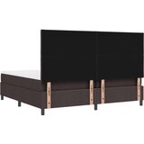 vidaXL Postelja s špringi z vzmetnico Temno Rjava 200x200 cm Tkanina, (22081002) | Shoptok.si