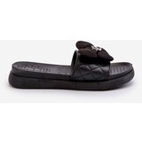 Boto Women's Slides with Ornament on Low Platform Black Cedrella | shoptok.hr