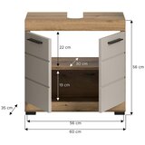 MID.YOU omarica za pod umivalnik scout, barva hrasta, kašmir | Shoptok.si