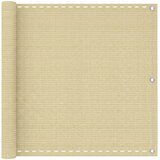  Balcony ekran Bež 120 x 1000 cm HDPE i Aluminij | shoptok.hr