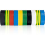 Rosfix Set izolacijskih trakov 10kos. 0,13mm 16mm x 10m (2x črna, 2x modra, 2x ozemljitev, zelena, bela, rumena, rdeča), (22083435) | Shoptok.si
