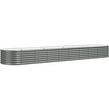 Furnova Visoka greda iz prašno premazanega jekla 368x80x36 cm siva, (21920000) | Shoptok.si