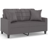Maison Chic kavč - Sofa - Kanape dvosed z okrasnimi blazinami siv 120 cm umetno usnje, (21727691) Cene