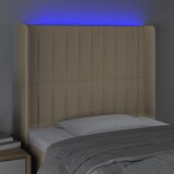  LED uzglavlje krem 83 x 16 x 118/128 cm od tkanine | shoptok.hr