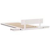  Krevetna konstrukcija s pohranom Bijelo 100 x 200 cm boja drva | shoptok.hr