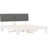  Krevetni okvir s tapiciranim uzglavljem Svijetlo siva | shoptok.hr