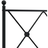 Metalni okvir kreveta uzglavlje i podnožje crni 120x190 cm | shoptok.hr