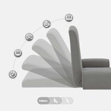 Podesivi podni naslonjač Tamnosiva Grublji baršun | shoptok.hr