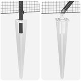 vidaXL Set stupova ograde Set od 2 Siva Metal 10 x 0.5 m Izdržljivo | shoptok.hr