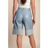 Fenzy Kratke Usnjene Hlače, Svetlo Modre | Shoptok.si