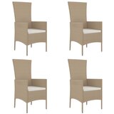 Maison Chic Vrtni Stoli - Stol za vrt z blazinami 4 kosi poli ratan bež JS749, (21878898) | Shoptok.si