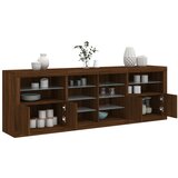 vidaXL Komoda s LED svjetlima boja smeđeg hrasta 202x37x67 cm Cijene