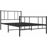  Metalni okvir kreveta uzglavlje i podnožje crni 90x190 cm | Eponuda.com