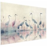  Plakat - Birds by the Lake - herons painted in watercolor in a delicate gray-pink palette 42x29.7 Bez okvira | shoptok.hr