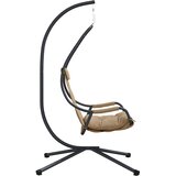  Viseća jaja stolica Sivo-smeđa 94 x 107 x 196,5 cm Čelik | shoptok.hr