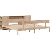 vidaXL Krevet s regalom za knjige bez madraca 180x200 cm od borovine | shoptok.hr